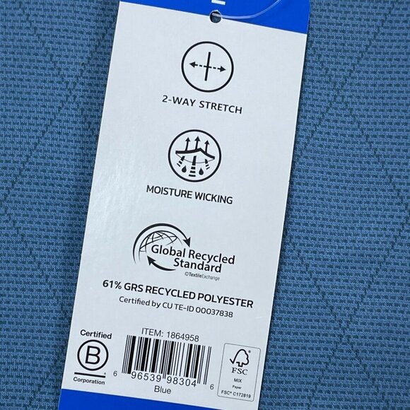 Modern Ambition Blue Polo Shirt Men’s L Moisture Wicking Stretch a1315 - Picture 5 of 10